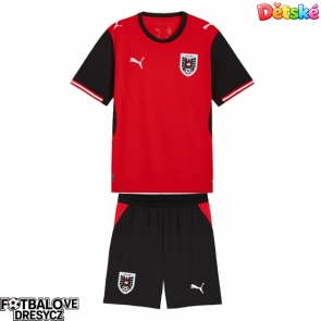 Rakousko Dětské Domácí dres komplet MS 2026 Krátký Rukáv (+ trenýrky)